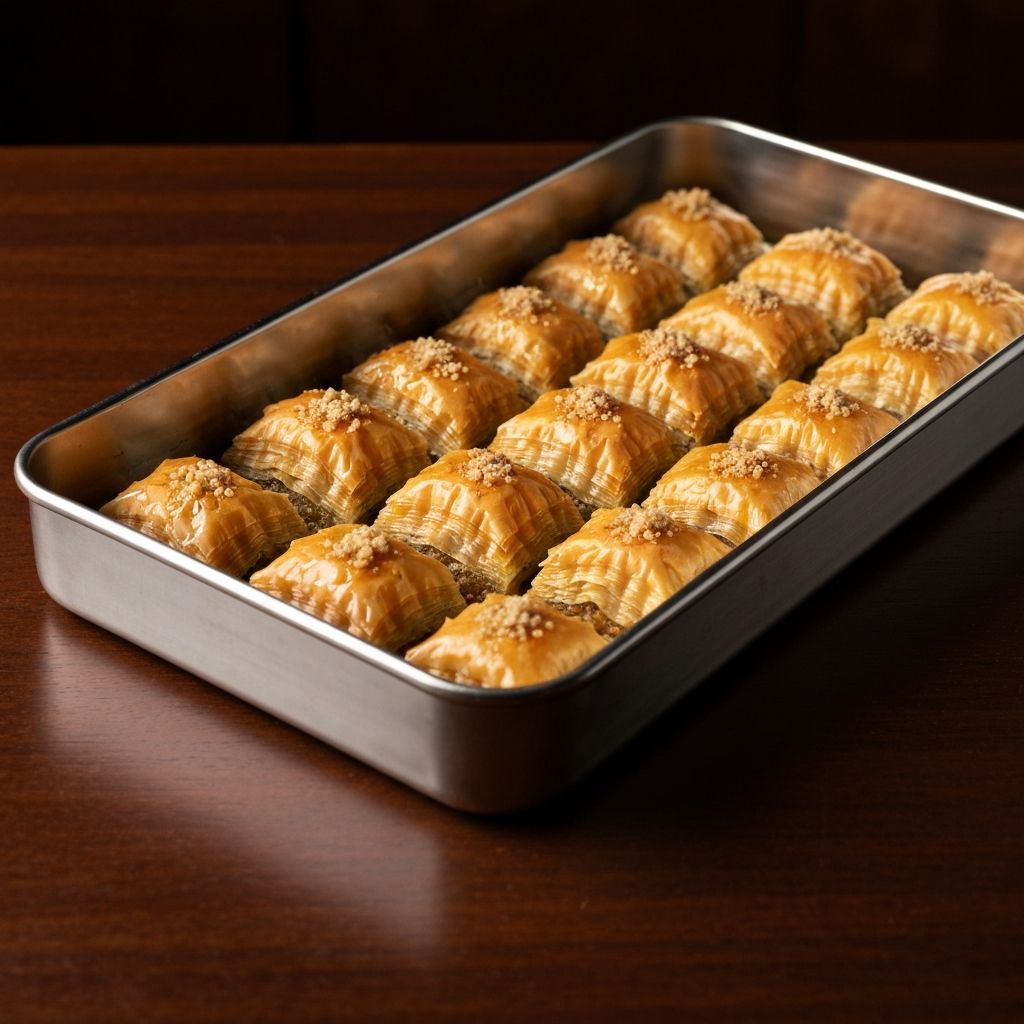 Baklava tray arrangement