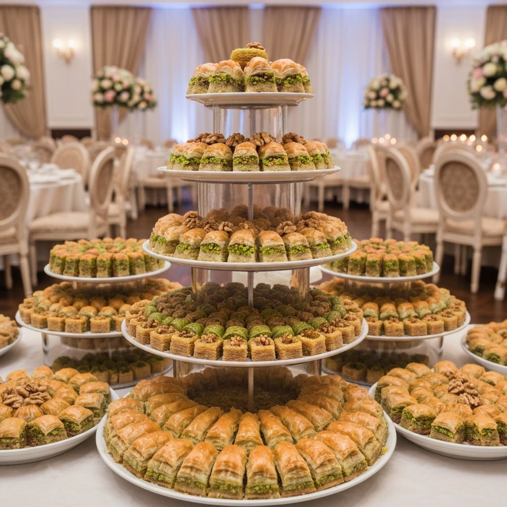 Wedding baklava display