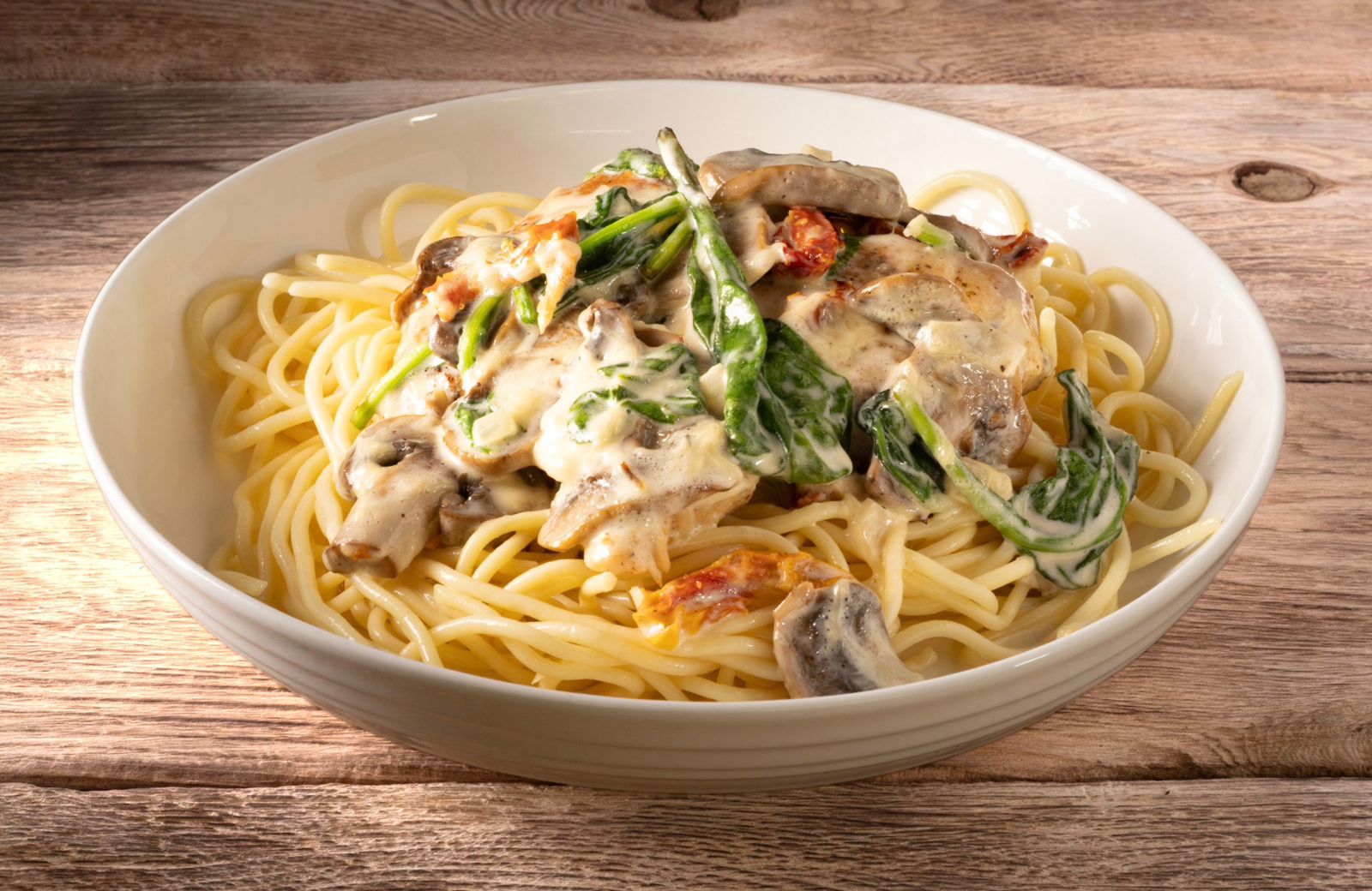 Tuscan Chicken Spaghetti